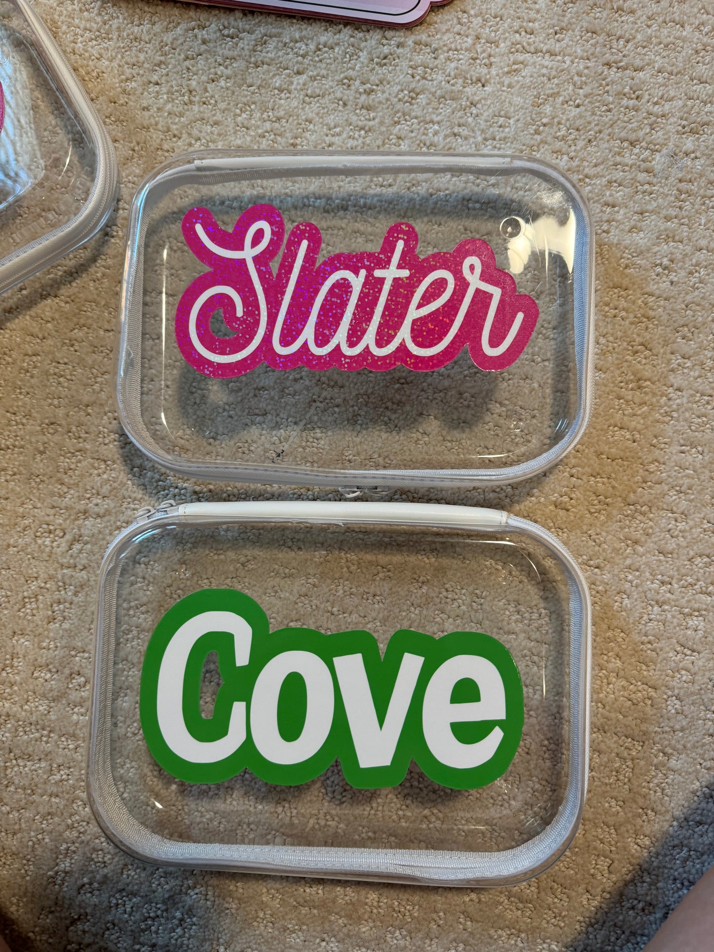 hard plastic zip case with decal