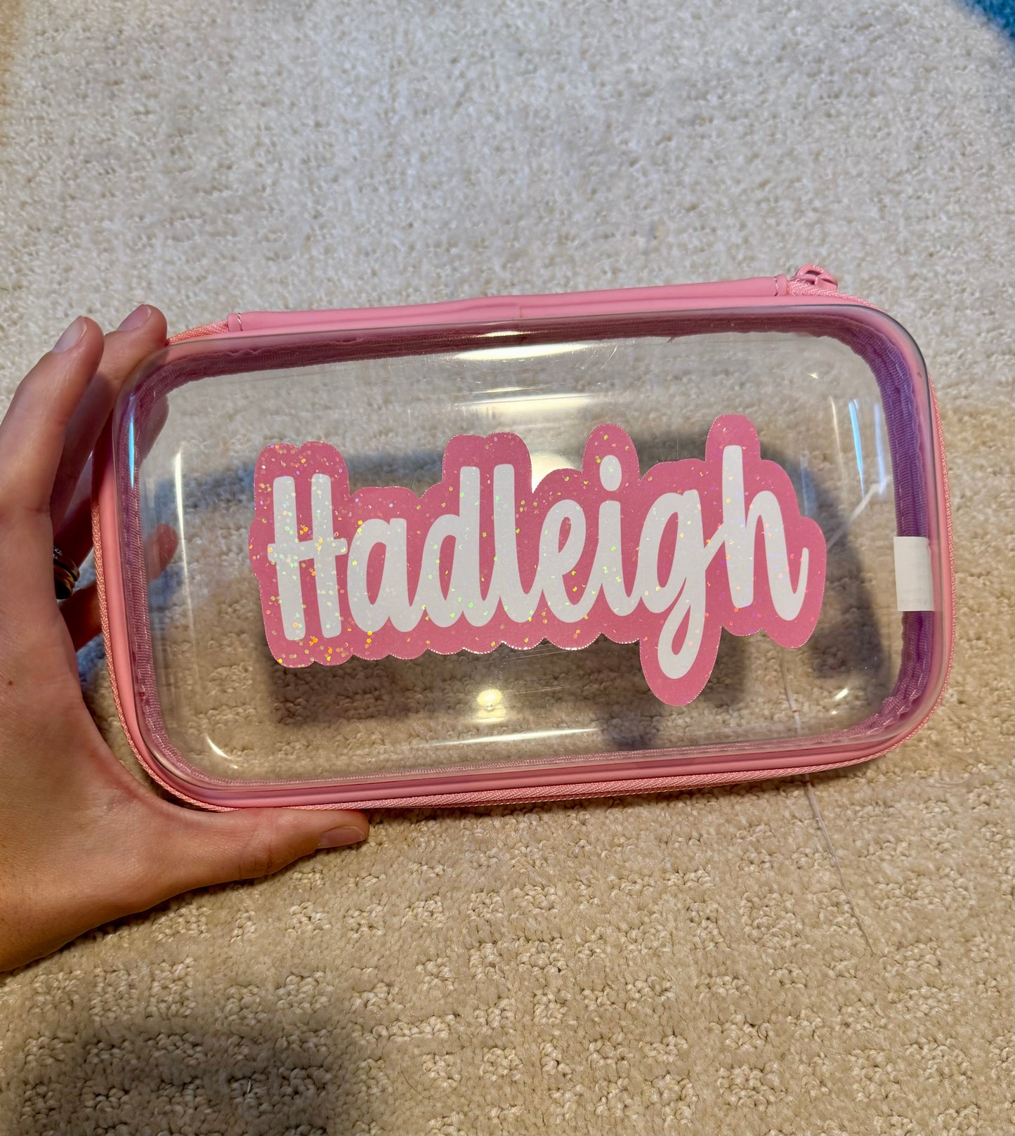 hard plastic zip case with decal