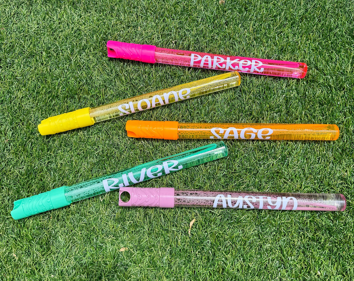 personalized bubble wands