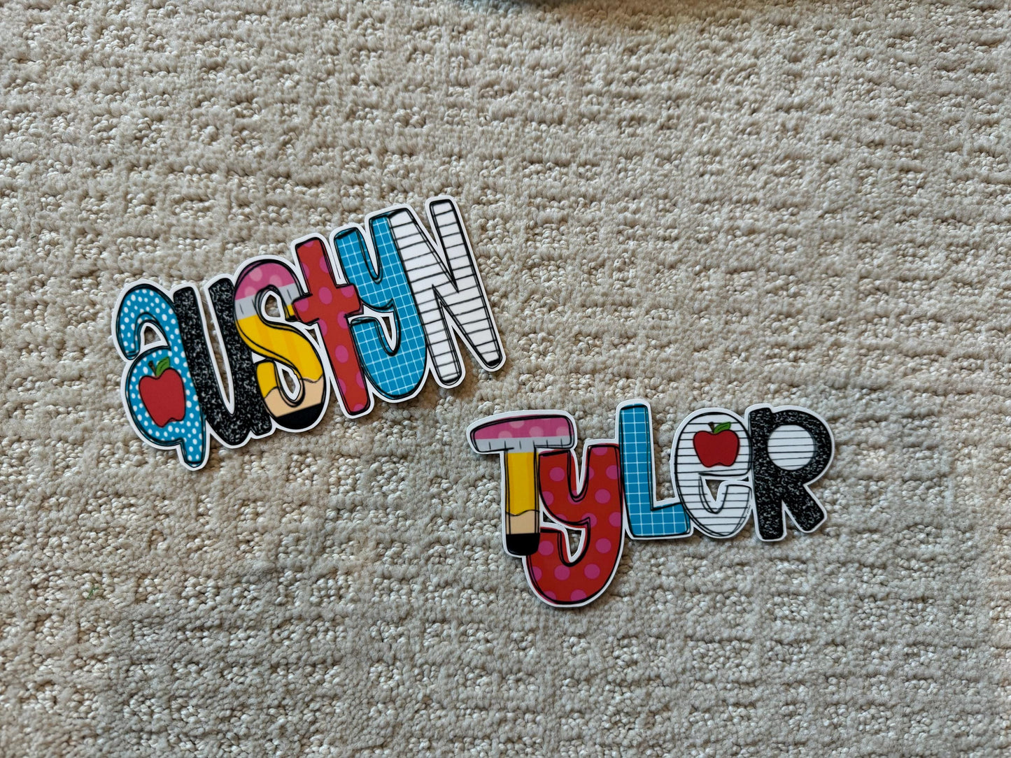 back to school name decals•alphabet decals•water resistant name sticker•teacher name sticker•laptop sticker•decals•personalized name sticker