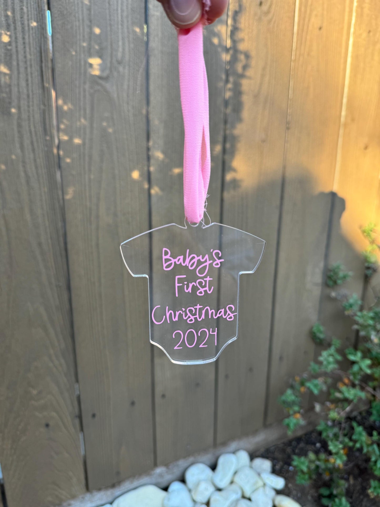 baby’s first Christmas ornament • baby ornament • first Christmas • baby girl • baby boy • acrylic ornament • baby gift tag • gift tag •