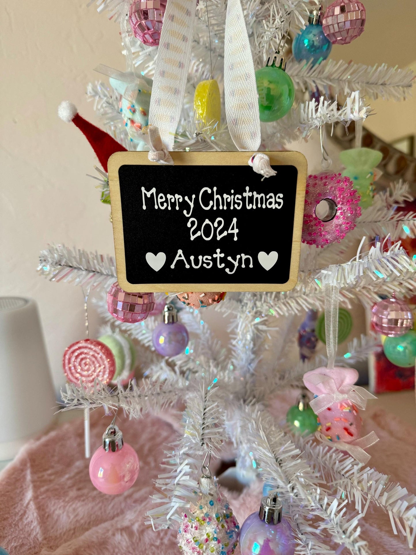 personalized teacher ornament, chalkboard ornament, teacher gift, personalized teacher gift, teacher Christmas present, Christmas ornament