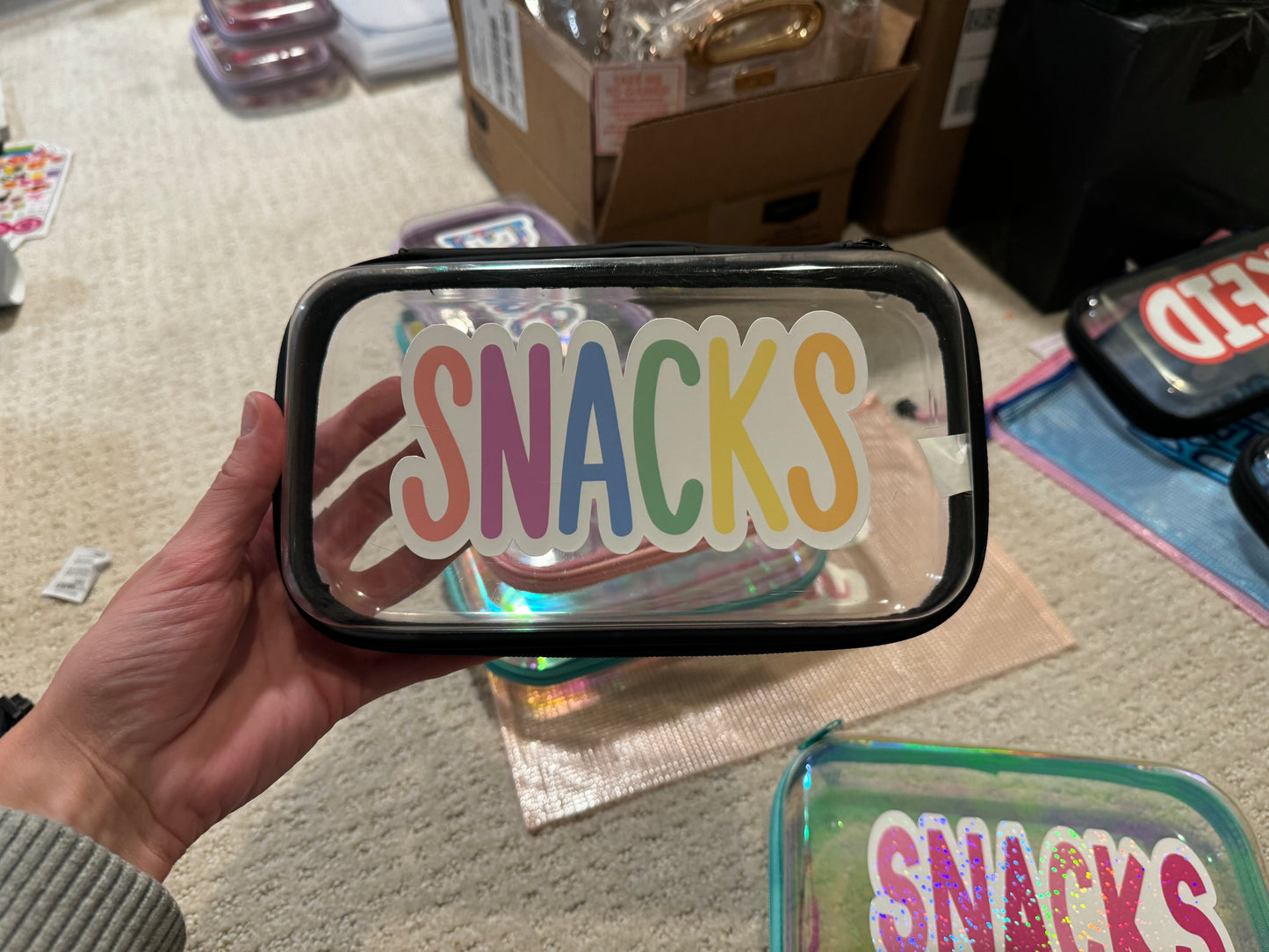 hard plastic zip case with decal