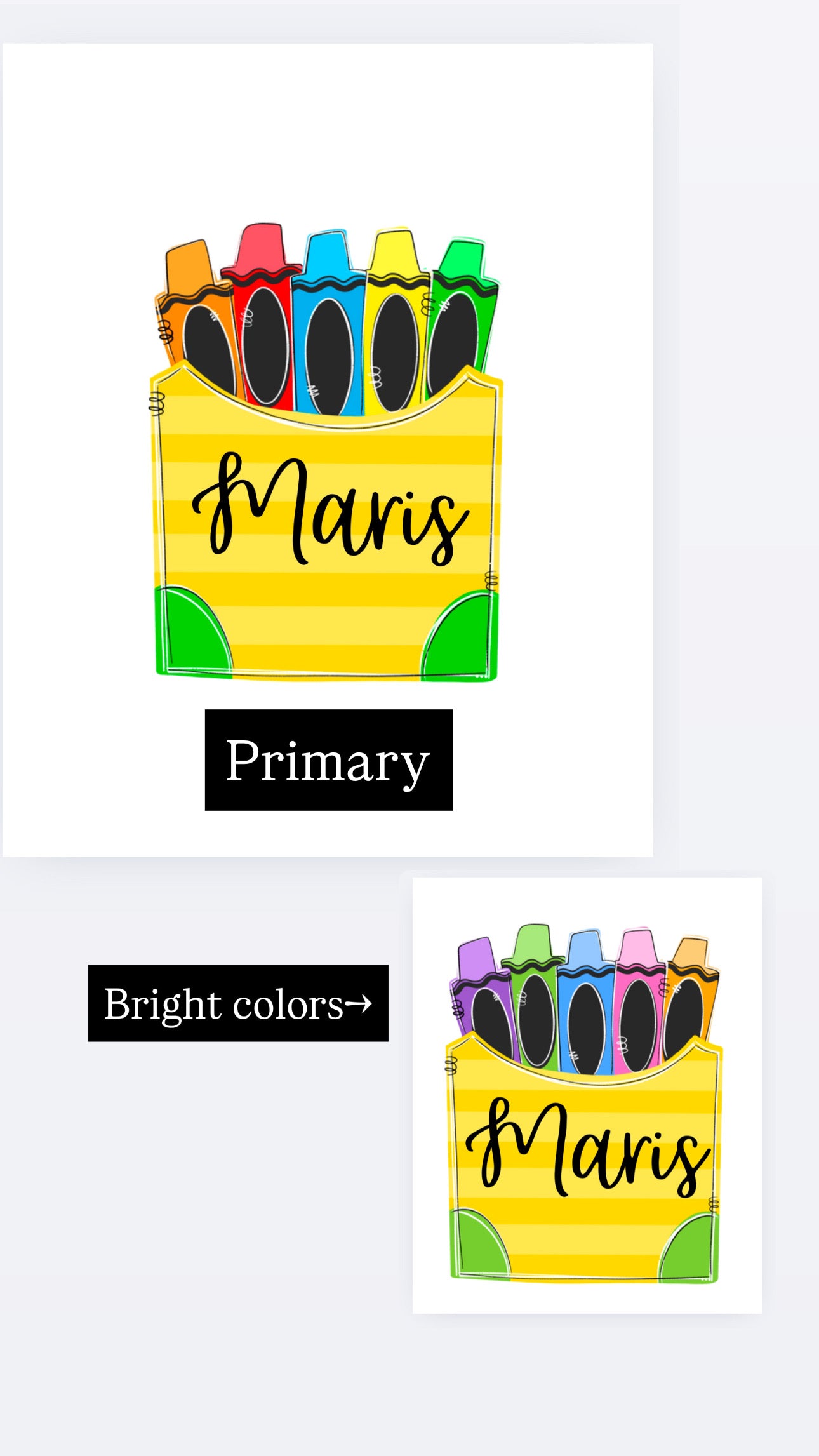 Personalized Crayon Box