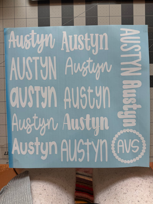 Vinyl Decal Sheets