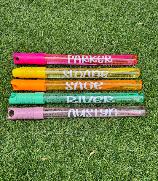 personalized bubble wands