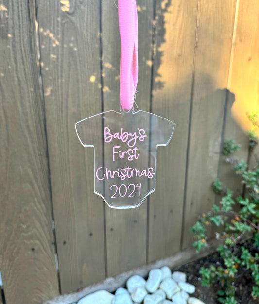 baby’s first Christmas ornament • baby ornament • first Christmas • baby girl • baby boy • acrylic ornament • baby gift tag • gift tag •