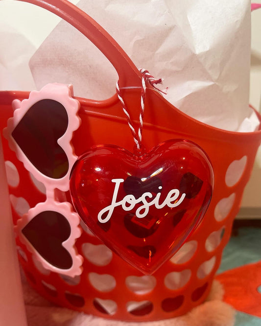 personalized fillable heart, party favor, valentines party favor, class gifts, class party favor, personalized valentines for kids, heart
